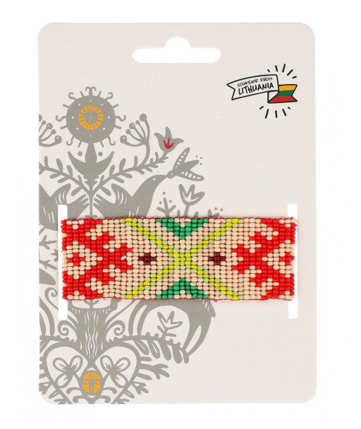 Tradicinių raštų smulkių karoliukų apyrankė